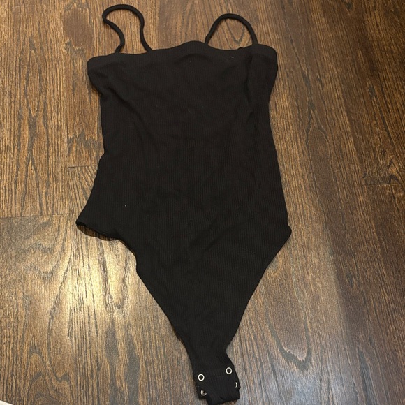 Garage Women’s Black Ribbed Bodysuit Size Medium - Picture 1 of 6
